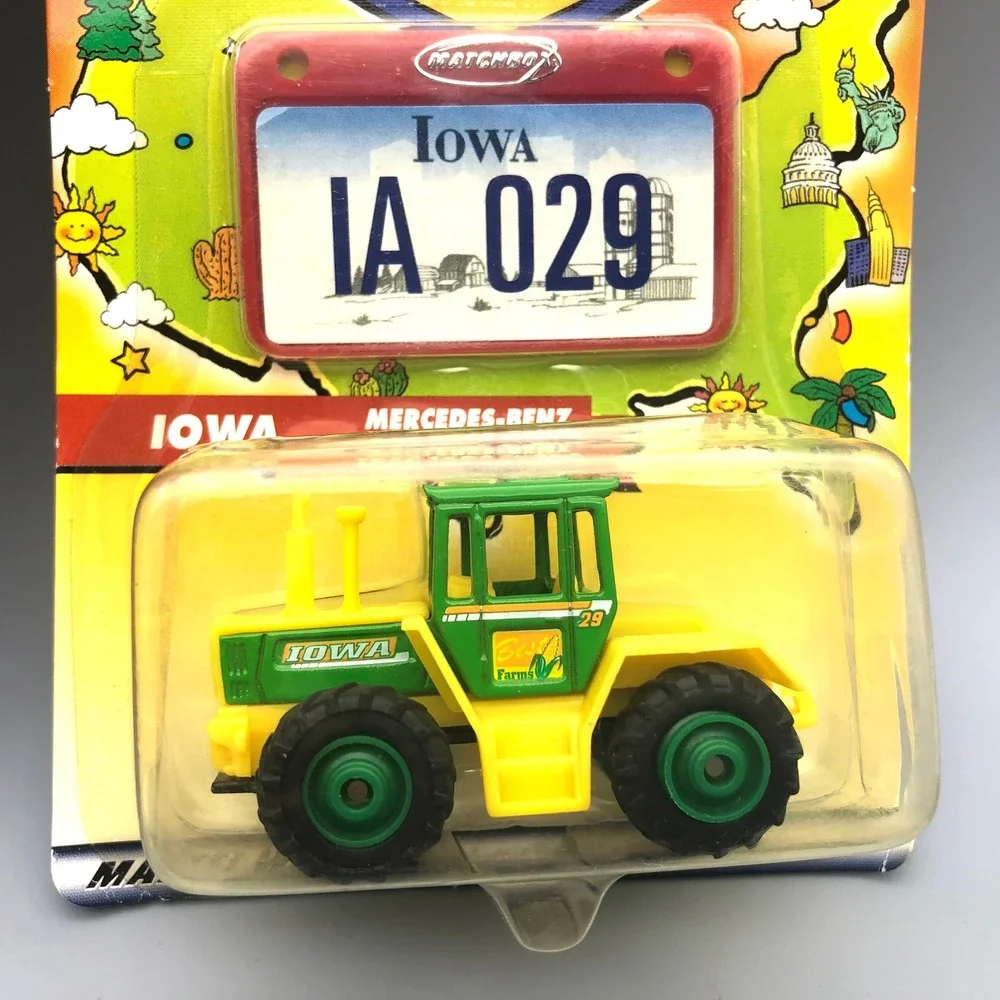 Matchbox Across America 50th Birthday Nebraska Ford Truck, Iowa Mercedes Tractor
